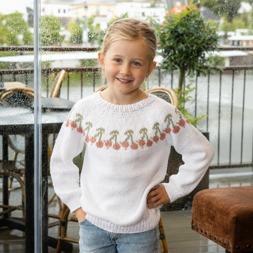 Strikkepakke Cherry genser barn
