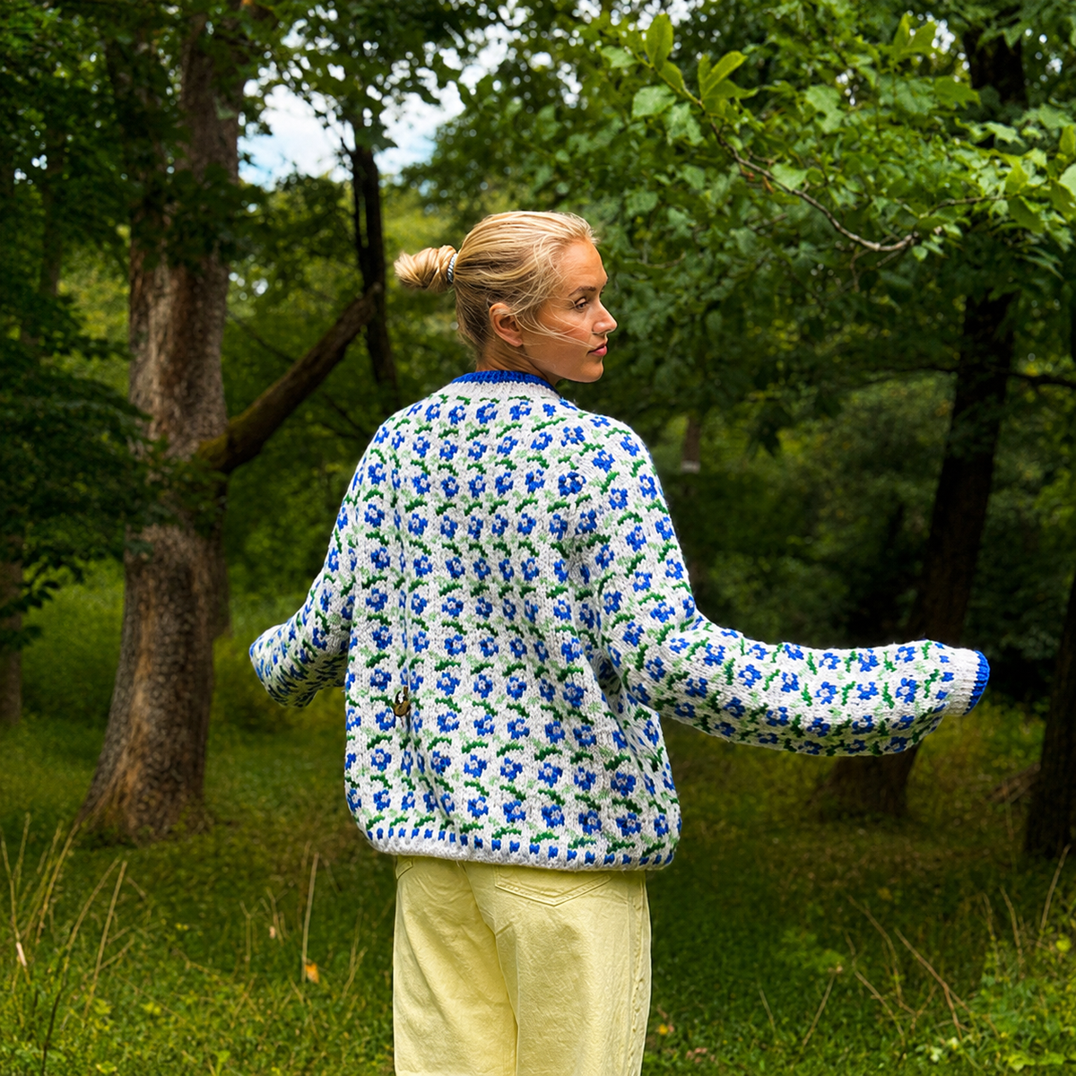 Strikkepakke Ellinor genser - Grå/Blå