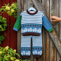 Strikkepakke Sebbi sett blå/brun